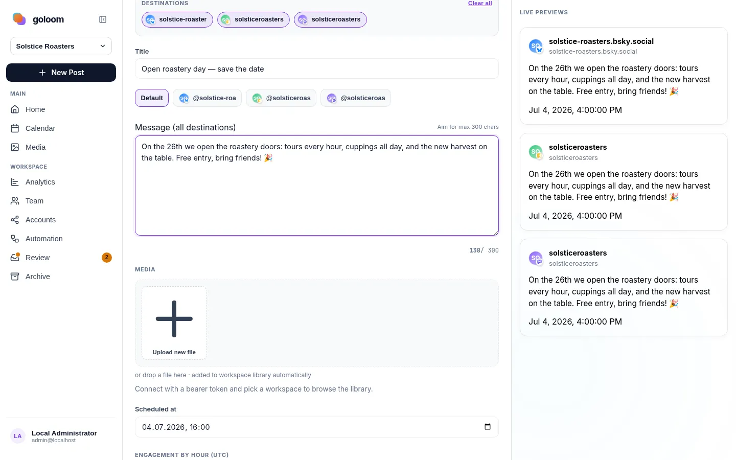 Write once, tailor it per network
